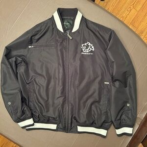Sean John bomber varsity jacket black white mens 2xl
